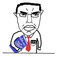 arm bible book christianity clothes hand holding_book holding_object lds millions_must_die mormon mormonism necktie subvariant:chudjak_front text variant:chudjak // 1080x1080 // 97.3KB