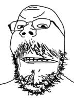angry distorted glasses soyjak stubble variant:gapejak // 600x800 // 240.9KB