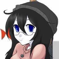 black_beanie blue_eyes glasses hair meta:tagme necklace upper_body variant:soytan // 255x255 // 48.8KB