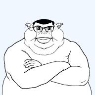 badass crossed_arms fat glasses hair hand rantsona subvariant:branigger variant:brandon // 1280x1280 // 28.7KB