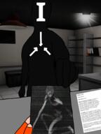 arm artist:jakker beard black_skin bookshelf closed_mouth d_class glasses hand holding_object light o5_council office paper scp-096 scp-173 scp_containment_breach scp_foundation smile smug soyjak table teeth tongue variant:bartender variant:bernd variant:cobson // 1536x2048 // 1.6MB