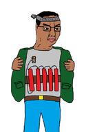 angry arabic_text battery belt bomb brown_skin clothes detonator glasses hair hand headband islam soyjak suicide_bomber terrorist variant:chudjak // 541x833 // 63.0KB