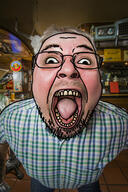 bernd_schmidt glasses irl open_mouth soyjak stubble variant:bernd // 400x600 // 268.8KB