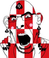 bbc blush ear facial_mark flag flag:north_brabant forehead_mark glasses hair hand netherlands north_brabant nose_piercing nose_ring open_mouth painted_nails queen_of_spades soyjak stubble subvariant:slutson subvariant:spadeson tattoo variant:cobson // 723x861 // 70.1KB