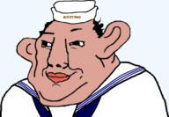 amerimutt hair mutt nas:amerimutt sailor smug subvariant:chudjak_amerimutt text u.s_navy variant:chudjak white_hat white_shirt // 970x673 // 88.3KB