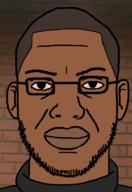 beard brown_skin ear george_floyd glasses lips nasolabial_folds series:saint_floyd soyjak stubble variant:sudanid_phenojak yellow_sclera // 512x744 // 42.2KB