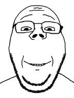 eyebrows fat fatass front_facing glasses looking_at_you smile stubble subvariant:gapejak_front2 subvariant:wholesome_soyjak template variant:gapejak // 600x800 // 12.8KB