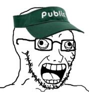 cap clothes crazed glasses hat open_mouth publix soyjak stubble variant:soyak // 743x800 // 141.1KB