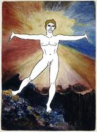 albion arm blond body chud classical_art_parody hand leg muscles nude painting variant:chudjak william_blake // 885x1200 // 644.3KB