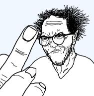 frown glasses hair hand middle_finger punisher_face stubble transparent_background variant:thunderf00t // 529x538 // 32.7KB