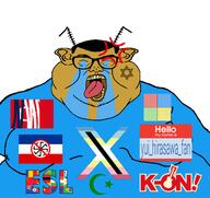 anime antenna closed_eyes clothes crescent_and_star crying cunny cunnytranny ear esl eyebrows fat flag:france flag:minor_attracted_person flag:panslavic flag:turkiye france glasses hair hello_my_name_is_(sticker) islam jews k_on kolovrat lolitranny map_(pedophile) meta:comments_section_full_of_niggerbabble meta:namefags muslims name_tag nose obese open_mouth pedophile political_compass roach star_of_david subvariant:branigger teeth text tongue turkiye turkroach twitter variant:brandon white_background wrinkles x xitter yellow_skin yellow_teeth yui_hirasawa_fan_(namefag) zionism 😭 😭💢 // 1674x1582 // 430.9KB