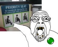 arm blind cracked_teeth glasses gramps hand irl_background old open_mouth pointing soyjak stubble text variant:bernd white_hair yellow_teeth // 1320x1076 // 716.7KB