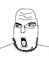 flart glasses open_mouth retard stubble variant:shitkike // 589x705 // 4.8KB