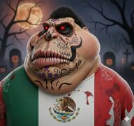 ai_art blood cemetery clothes cobweb day_of_the_dead facepaint flag flag:mexico grave graveyard halloween meta:ai_generated mexican_flag meximutt moon o_algo red_pupils skeleton variant:meximutt web // 1056x992 // 1.5MB
