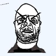 angry animated glasses glitch soyjak stubble variant:sidjak // 249x249 // 339.5KB
