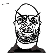 angry animated glasses glitch soyjak stubble variant:sidjak // 249x249 // 339.5KB