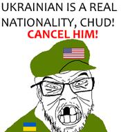 angry clothes ear glasses hat missing_teeth mustache soyjak stubble text ukraine united_states variant:feraljak // 870x952 // 71.5KB