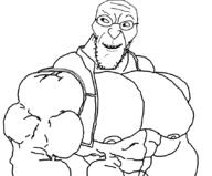 buff jacket looking_to_the_left mge smile smug subvariant:not_angry_soyjak template variant:angry_soyjak // 850x702 // 43.2KB