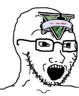 4chan glasses grand_theft_auto grand_theft_auto_v open_mouth soyjak stubble v_(4chan) variant:soyak video_game // 644x787 // 208.5KB