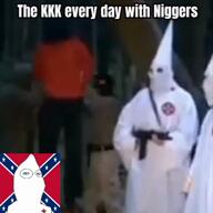 black_skin blue_eyes cross ext=mp4 face_covered gun hanging hood irl kkk ku_klux_klan mask meme meta:tagme nigger noose racism robe rope text variant:gapejak video white_clothing white_skin // 480x480, 20.7s // 5.1MB
