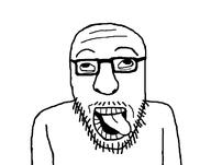 glasses kaicenat looking_up mustache open_mouth soyjak streamer stubble tongue variant:rizzjak youtube // 738x579 // 69.8KB