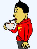 Le_wok_face asia china cup drink drinking herbal_tea looking_to_the_left subvariant:asiamutt subvariant:euromutt tea // 534x702 // 34.6KB