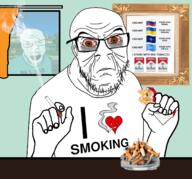 2soyjaks angry arm ashtray bloodshot_eyes brown_eyes cigarette country crying drawn_background ear father flag flag:nato flag:russia flag:ukraine flag:united_nations frame frown glasses hand heart holding_object i_love marlboro nato russia sad smoking soyjak stubble text tired tragedyjakking ukraine united_nations variant:feraljak window wrinkles yellow_teeth // 1500x1400 // 1.3MB