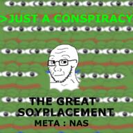 amphibian closed_mouth frog glasses green_scales immigration meta nas:pepe pepe_the_frog propaganda soybooru stubble the_great_replacement variant:soyak // 980x980 // 380.7KB
