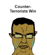 brown_skin closed_mouth counter_strike crying ear elite_crew glasses hair soyjak subvariant:chudjak_front terrorist text thick_eyebrows variant:chudjak white_background // 644x745 // 44.3KB