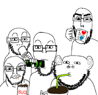 4soyjaks bug cup drawfag drawgod drawing drinking drinking_straw eating eating_bugs gem i_heart i_love monster_energy mutiple_soyjaks snca soy soylent subvariant:impdrink text thick_eyebrows variant:cobson variant:feraljak variant:impish_soyak_ears variant:markiplier_soyjak variant:soyak white_skin // 706x680 // 81.9KB