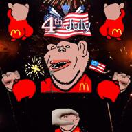 american_flag americaryan amerimutt ass dance fireworks july mcdonalds parody party pet petpet red subvariant:impish_amerimutt text variant:impish_soyak_ears // 1080x1080, 24.1s // 11.0MB