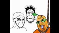 crying froot glasses hanging jewish_nose kgb kolyma kuz meta:tagme music orange soyjak variant:markiplier_soyjak variant:soyak voiceover wine wine_glass // 1280x720, 38s // 1.2MB