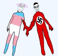 blood friendship laying_down naruto_(series) nas:chudjak nazi_flag smile tear transgender_flag variant:chudjak variant:troonjak // 1115x1080 // 335.9KB