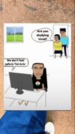 3soyjaks brown_skin chair closed_mouth computer desk flag:india glasses india irl_background israel meta:tagme pajeet soyjak subvariant:chudjak_front tiktok variant:chudjak video window // 720x1280, 16s // 1.1MB