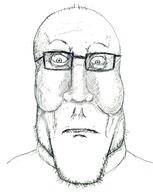 closed_mouth glasses pen_drawing redraw soyjak stubble subvariant:neutralplier variant:markiplier_soyjak // 1700x2127 // 1.9MB