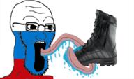 bootlicker country countrywar flag glasses russia soyjak stretched_mouth stubble tongue variant:soyak // 978x576 // 312.8KB