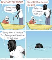boat comic crying drowning gun meta:gigachaded nas:gigachad pizzacakecomic subvariant:doctos variant:cryboy_soyjak variant:soyak // 3289x3752 // 2.1MB
