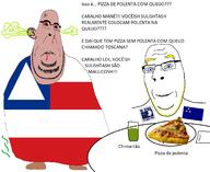 2soyjaks aryan bald biting_lip blood_drip blood_from_mouth blood_on_face bloodshot_eyes blue_eyes brown_skin closed_mouth clothes double_chin ear fat flag food glasses head_steam looking_at_you looking_to_the_right nosebleed obese pizza soyjak spanish_text stink_lines stinky stubble subvariant:blobson subvariant:hornyson subvariant:nucob text variant:cobson vein yellow_hair // 1536x1258 // 250.3KB