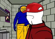 badge blue_skin fell_for_it_again_award flag:united_states glasses maga_hat meta:op_came_from_the_x_the_everything_app_formerly_twitter_account_known_as_fellforitagaina obese poster prison_cell soyjak twitter variant:soyak // 1280x908 // 110.8KB