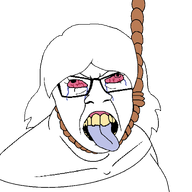 ack anhero bloodshot_eyes eyelashes female hair hanging noose rope rotten_teeth series:foidjaks soyjak subvariant:female_feraljak template tongue transparent_background variant:feraljak yellow_teeth // 1500x1500 // 92.2KB