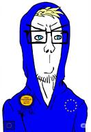 a10_eyes aryan blonde_hair_ blue_eyes blue_shirt europe european european_union flag:european_union hood subvariant:euroaryan // 708x1024 // 97.4KB