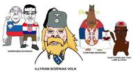 albania arm bosnia brown_skin clothes croatia flag full_body glasses hand hat illyrian islam leg multiple_soyjaks mustache nazism schutzstaffel serbia shorts slovenoa smell stubble subvariant:bernhardt subvariant:blobson subvariant:chudjak_front subvariant:hornyson subvariant:muscular_chud text tiny_penis tranny variant:bernd variant:chudjak variant:cobson // 679x380 // 48.8KB