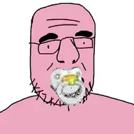 gaping_mouth glasses smile soyboy stubble teeth variant:krautjak wrinkles // 933x933 // 22.3KB