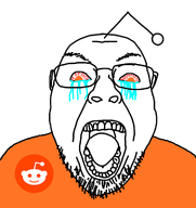 angry antenna bald bloodshot_eyes clothes cryring forehead_lines glasses open_mouth orange_eyes orange_shirt reddit redditard stubble teeth tongue transparent_background variant:bernd // 1200x1275 // 98.1KB