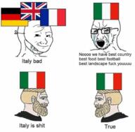 bloodshot_eyes british chad country countrywar crying flag flag:france flag:germany flag:italy flag:united_kingdom france germany glasses italy mustache nordic_chad open_mouth soyjak soyjak_comic stubble text united_kingdom variant:soyak // 680x671 // 309.2KB