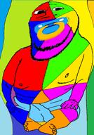 baby colorful deformed soyjak stubble subvariant:emmanuel subvariant:wholesome_soyjak underpants variant:gapejak // 417x599 // 129.4KB
