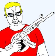 1488 assault_rifle falangism fascism iron_cross kill_niggers meta:tagme parody redraw sam_hyde swastika variant:chudjak // 1183x1200 // 76.6KB