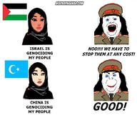 aryan china commiepedotroon hypocrisy israel muslims palestine tankies text tranny uyghur uyghur_genocide variant:alicia veil wojak // 1016x850 // 354.8KB