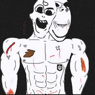 666 Cobson_face abs blood booger boogers buff creepy cursed_image evil glasses hohol merge open_mouth poopson power schizo shirtless stubble subvariant:buff_pooprape subvariant:hornyson ukraine variant:cobson variant:poopson // 1179x1179 // 1.3MB