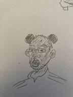 ear glasses open_mouth pencil_drawing soyjak stubble variant:unknown // 3024x4032 // 3.5MB